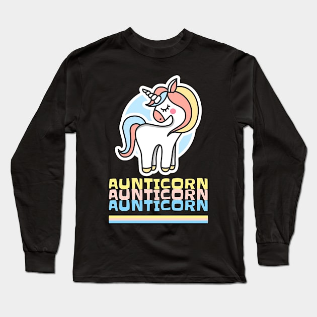 Aunticorn Long Sleeve T-Shirt by StylishPrinting